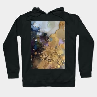 Gold and Purple abstract art Hoodie